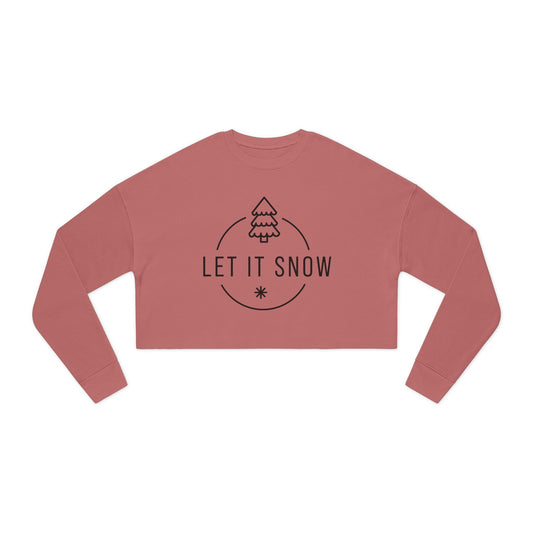 Women's Cropped Sweatshirt Let it Snow