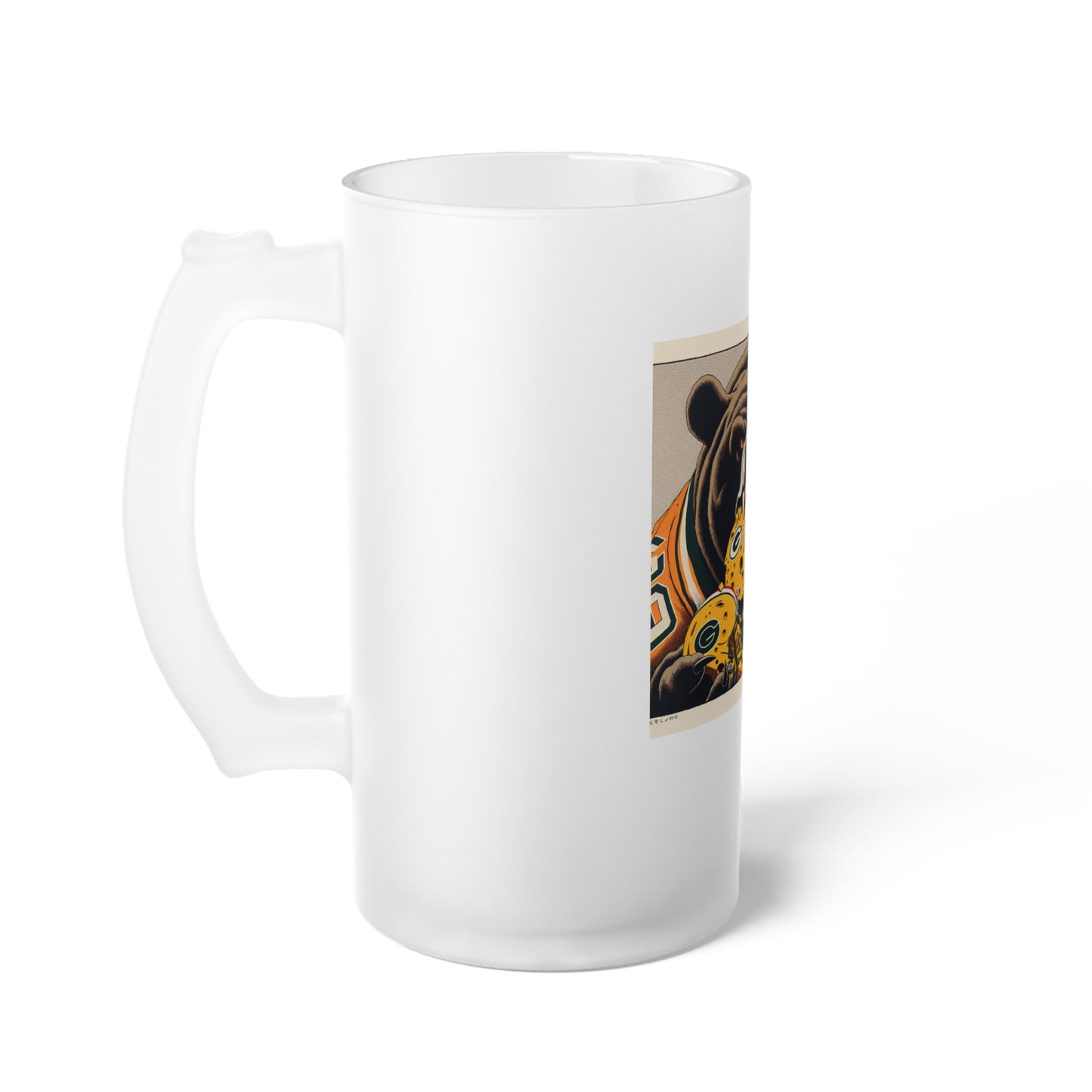 Bear Frosted Glass Beer Mug