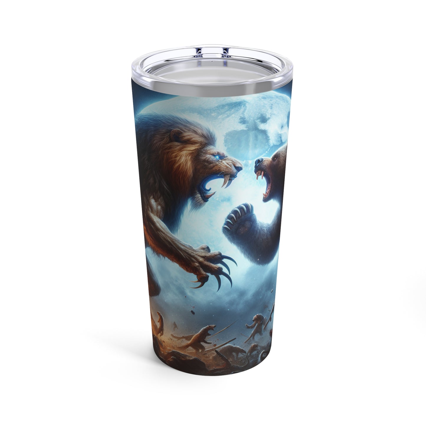 Lion vs bear Tumbler 20oz