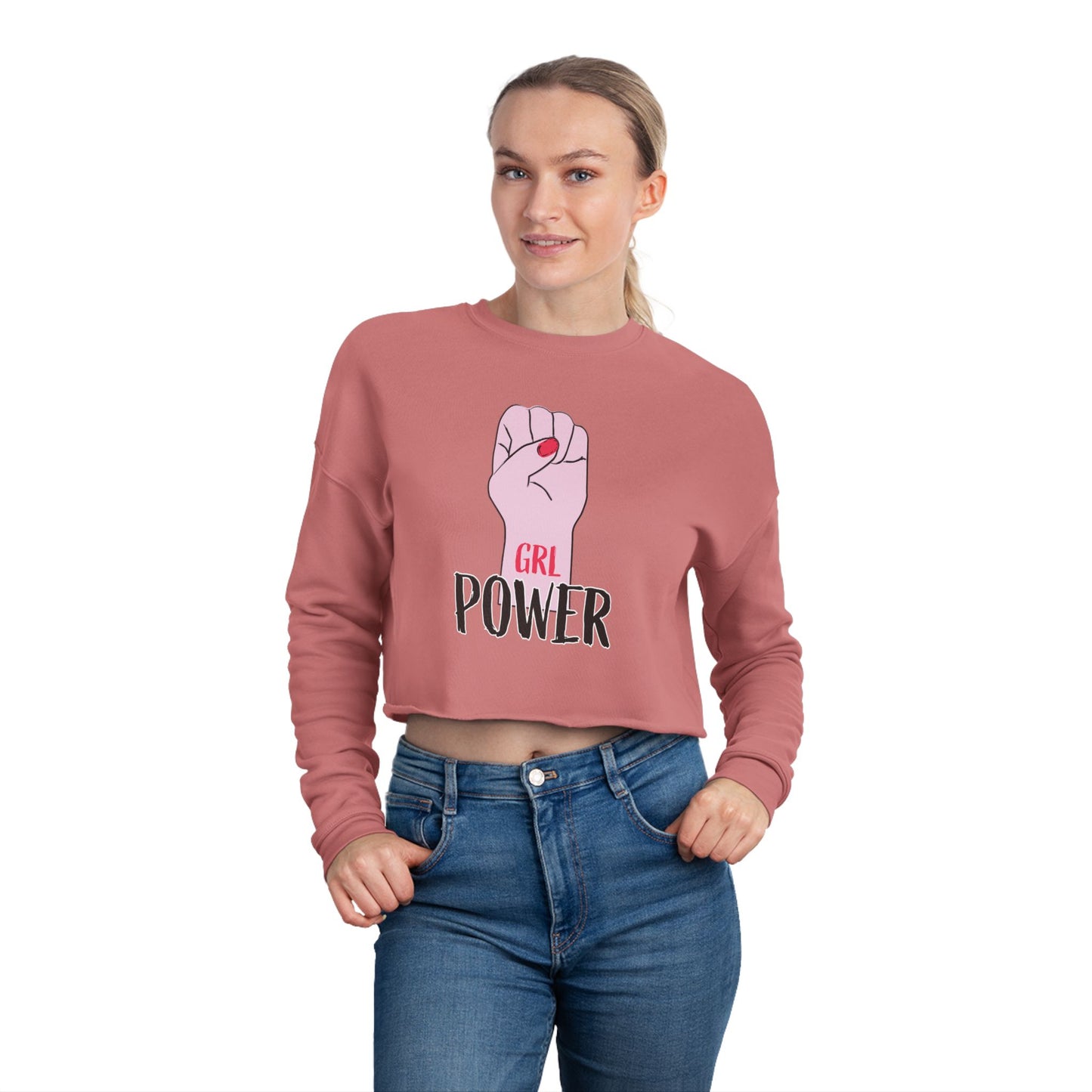 Women's Cropped Sweatshirt Girl power