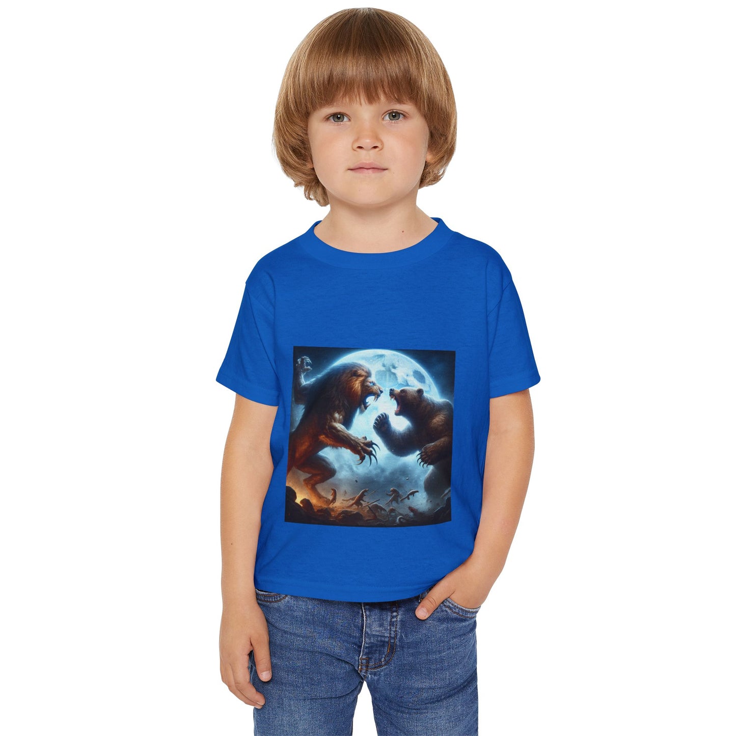 Heavy Cotton™ Toddler T-shirt Boy lion vs Bears