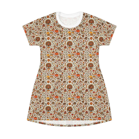 Gobble T-Shirt Dress (AOP)