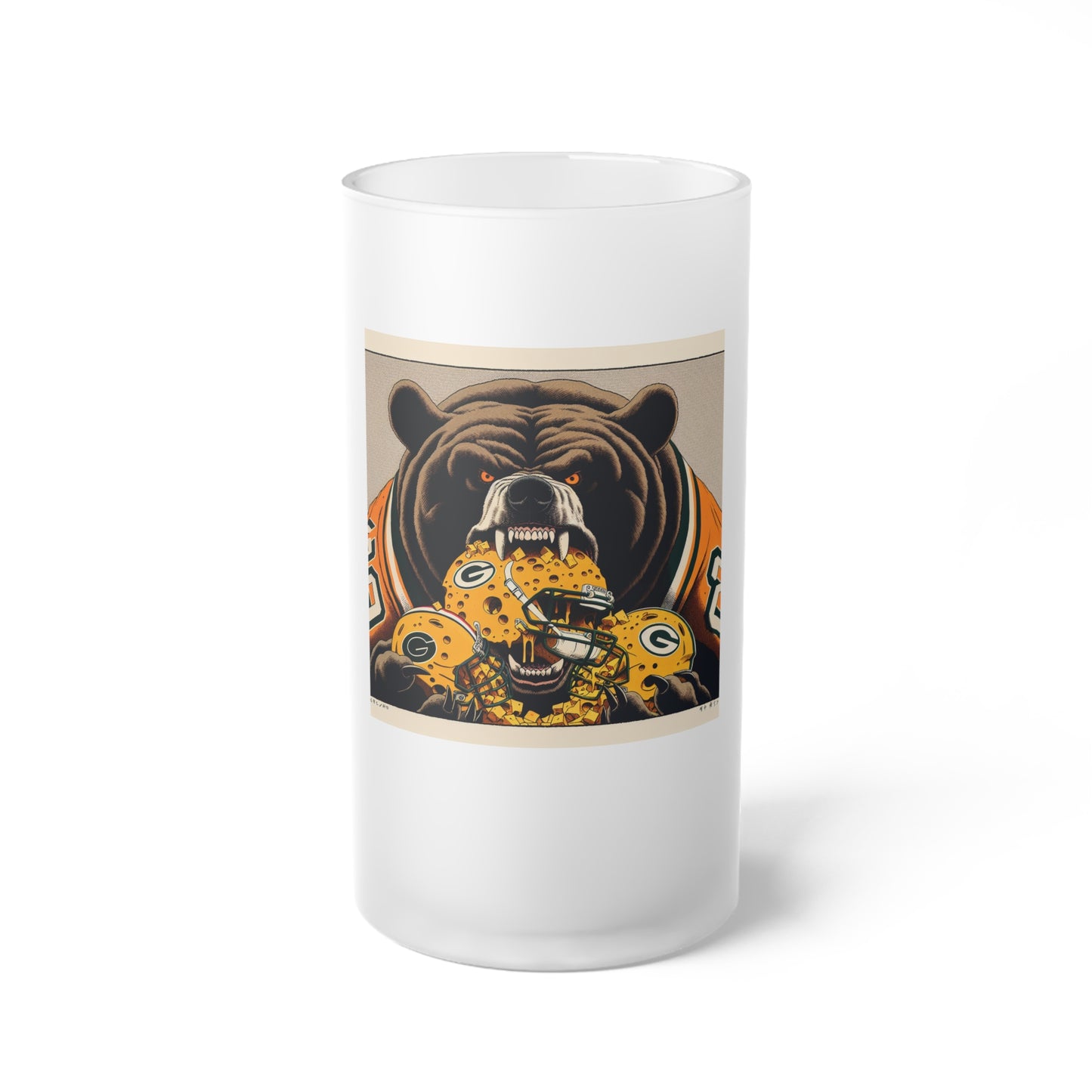 Bear Frosted Glass Beer Mug