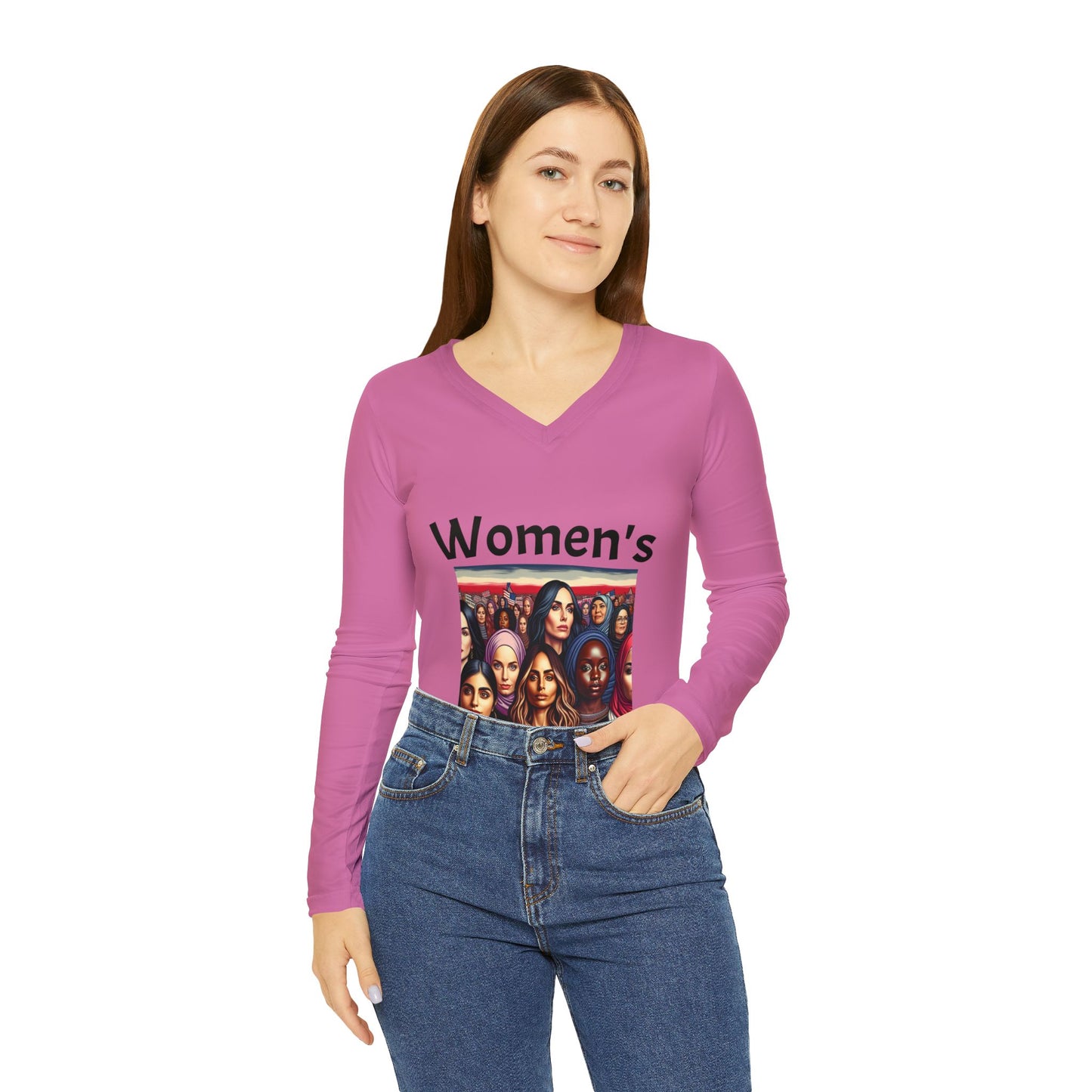 Women's Long Sleeve V-neck Shirt choice