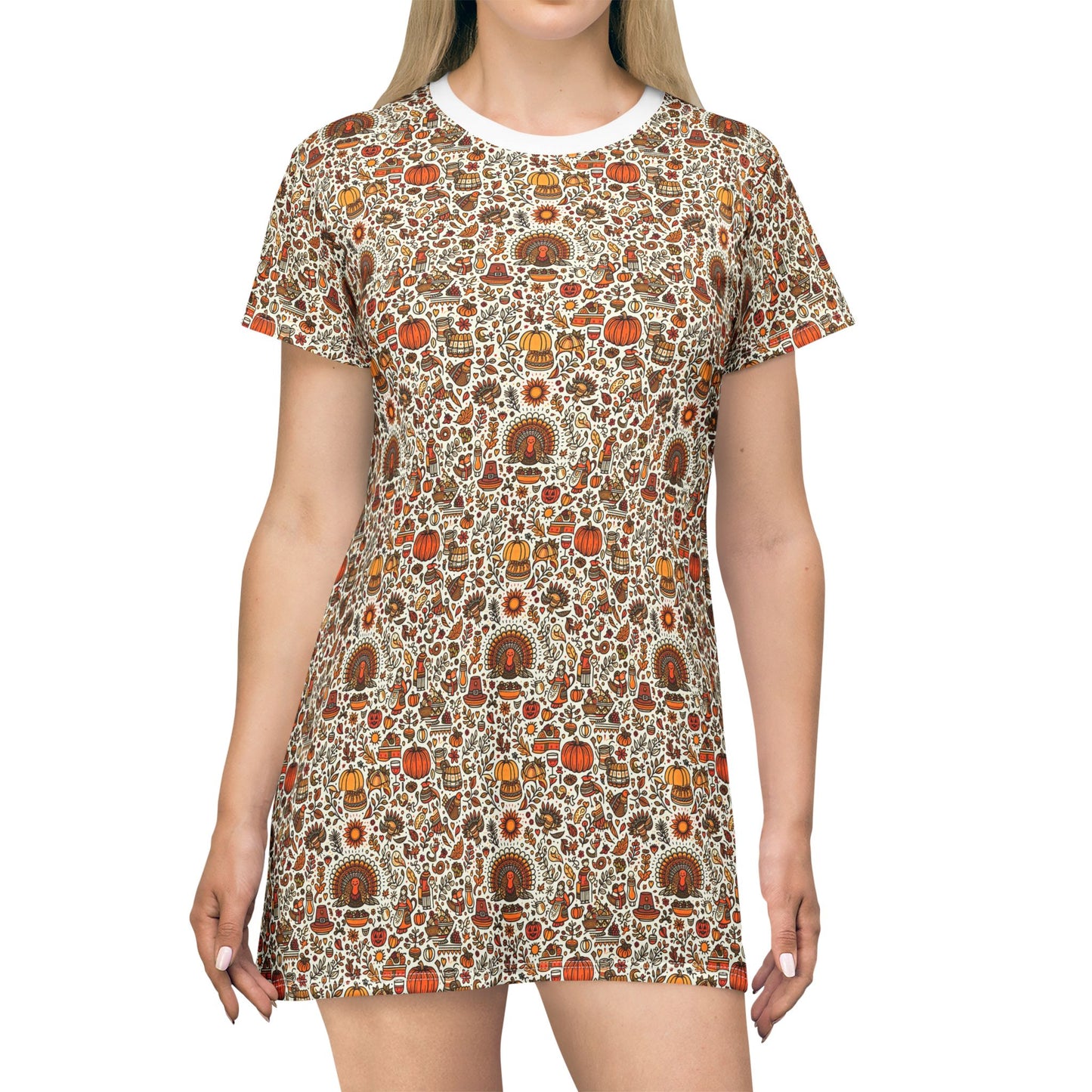 Gobble T-Shirt Dress (AOP)